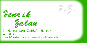 henrik zalan business card